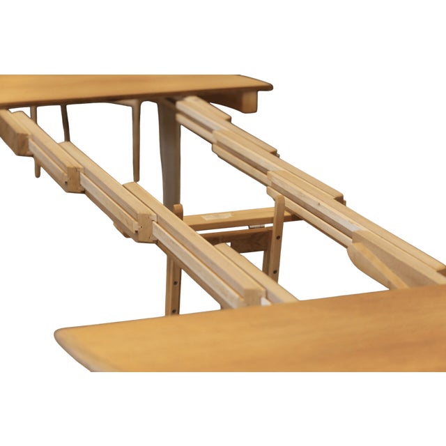 Wood Round Oak Model 62 Dining Table by Henning Kjærnulf for Sorø Stolefabrik, Denmark, 1960s For Sale - Image 7 of 18