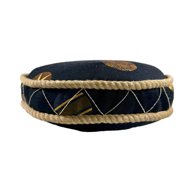 Custom round pillow in ZAK+FOX Temari fabric