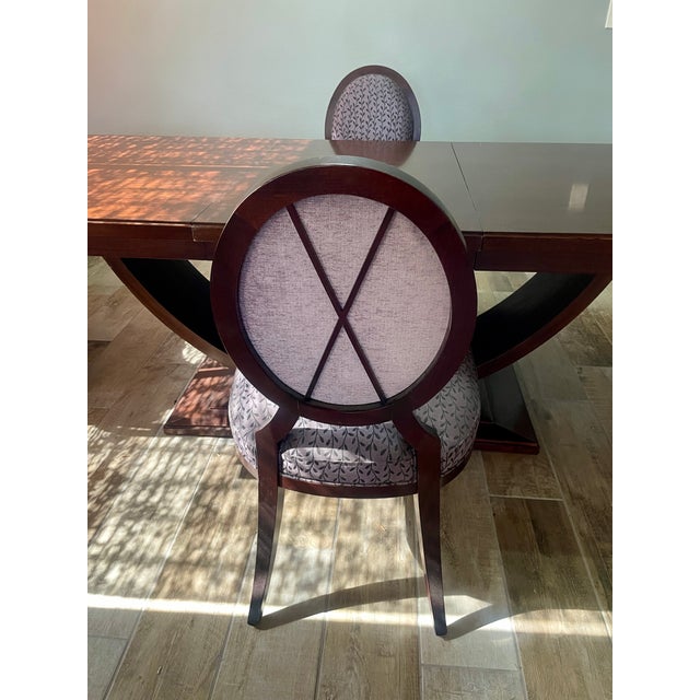 Rare Set of 4, Authenticated, Barbara Barry for Baker Furniture Oval X-Back Chairs For Sale - Image 9 of 15