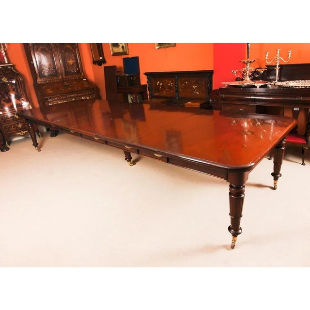 Brown Antique William IV Dining Table and Balloon Back Chairs, Set of 17 For Sale - Image 8 of 18