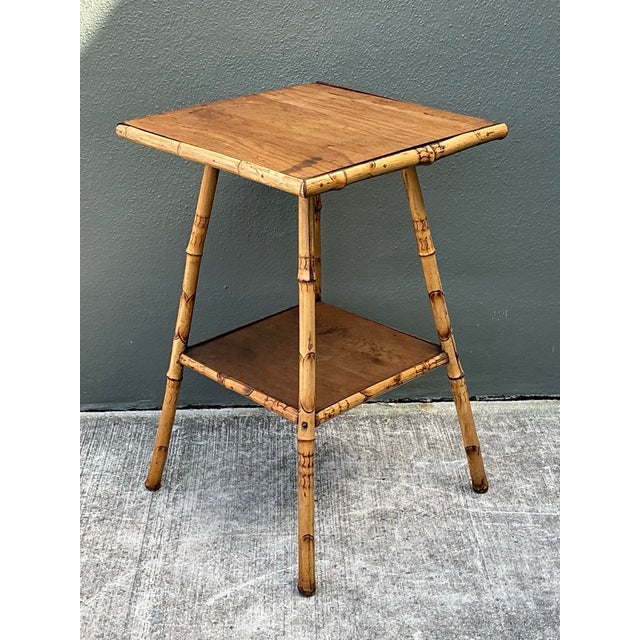 Vintage Bamboo Side Table For Sale - Image 12 of 12