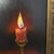 Mid-20th Century Candlelit Rose Still Life Oil Painting Signed Ruschè For Sale - Image 9 of 18