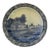 Vintage Large Delft Boch Blue and White Plate With Cottage and Windmill Scene For Sale