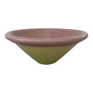 Spectacular Hand Blown Glass Bowl For Sale