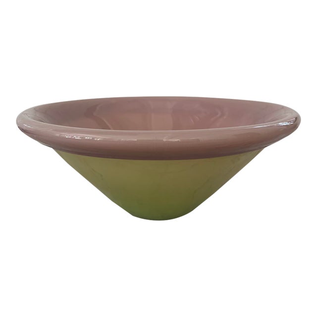 Spectacular Hand Blown Glass Bowl For Sale
