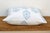 1990s White & Blue Jaipur Blockprint Linen Pillow Cover For Sale - Image 5 of 6