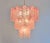 1990s Large Pink Murano Glass 3-Tier Tube Chandelier, 1990s For Sale - Image 5 of 18