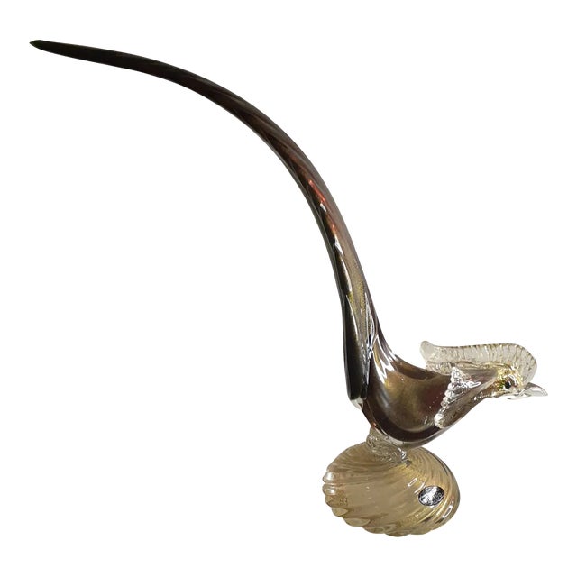 1980s Seguso Murano Art Glass Road Runner Sculpture, Made in Italy For Sale
