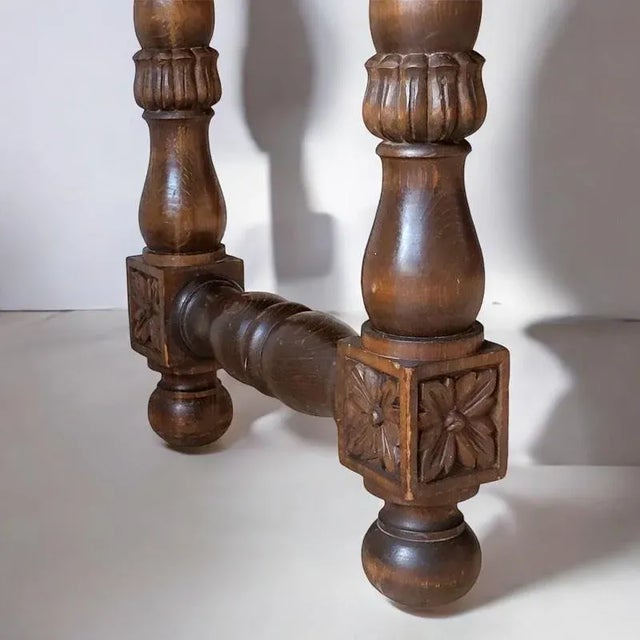 Wood Spanish Hand Carved Console Table, 1920s For Sale - Image 7 of 10