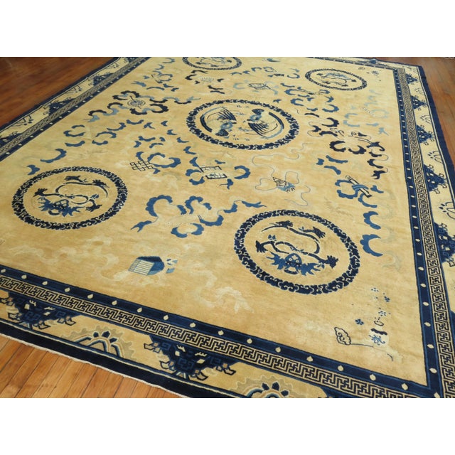 Traditional Large Antique Chinese Dragon Rug - 11'1" x 15'3" For Sale - Image 3 of 18