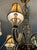 Vintage 1960s Regency Six Arm Chandelier With Gilt Iron and Crystal Beads For Sale - Image 11 of 13