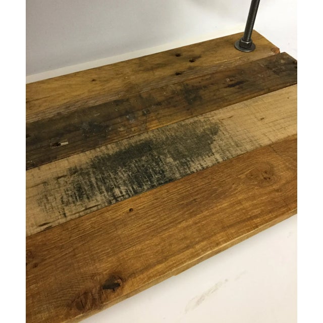 Adjustable Height Industrial Style 3-Shelf Pallet Wood Bookcase For Sale - Image 9 of 13