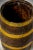 Antique English Dark Oak Barrel With Brass Bands For Sale - Image 9 of 12