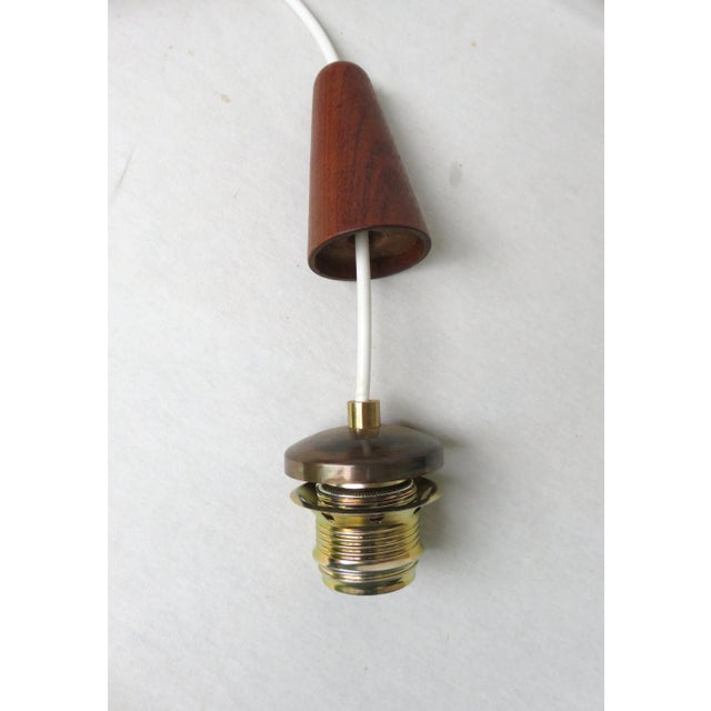 Scandinavian Teak, Brass & Glass Cascade Light, 1960s For Sale - Image 12 of 18