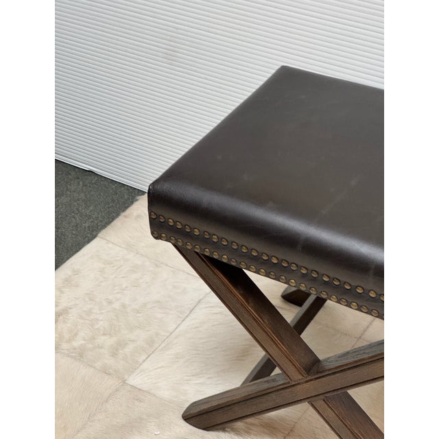 Four Hands Elyse Ottoman, Durango Smoke For Sale - Image 9 of 12