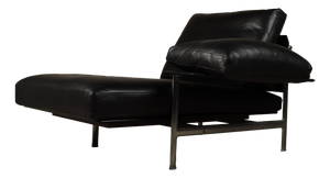 Diesis Chaise Lounge in Black Leather by Antonio Citterio and Paolo Nava for B&B Italia, 1980s