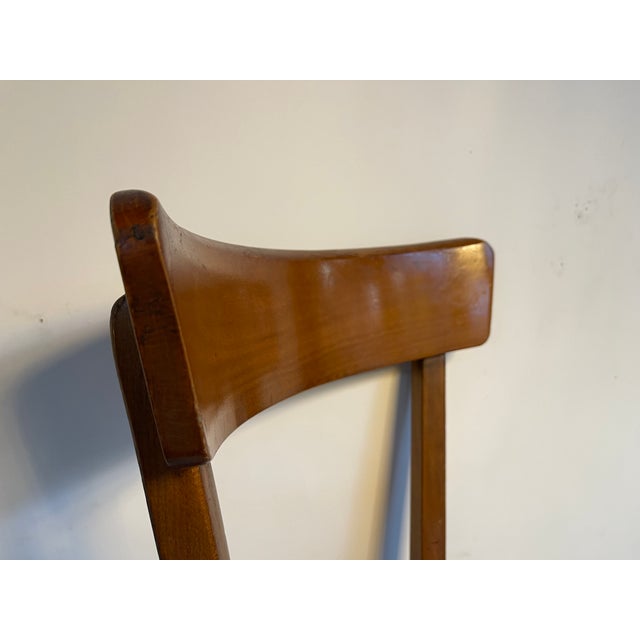 1960s French Wooden Bistro Chairs from Baumann, 1960, Set of 12 For Sale - Image 5 of 13