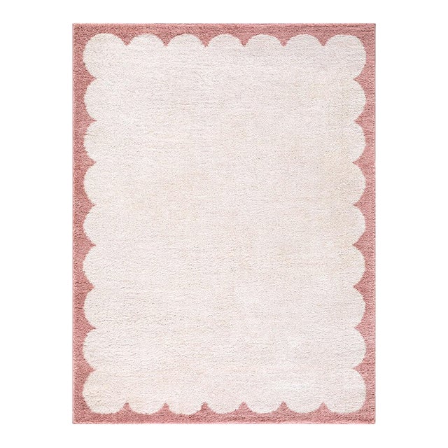 Fossay Shag Machine Woven Rug Rose 5x7 For Sale