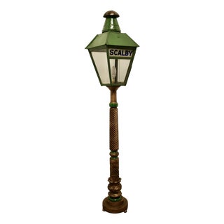 Column Lantern Floor Lamp from Scalby Station N.E.R. For Sale