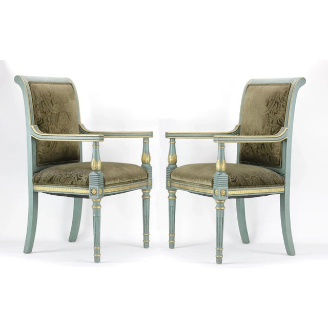 Pair of Vintage Hand Carved Armchairs For Sale - Image 12 of 12