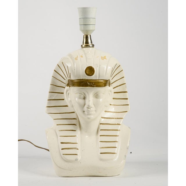 Egyptian God Pharaoh Table lamp, 1970s For Sale - Image 9 of 10