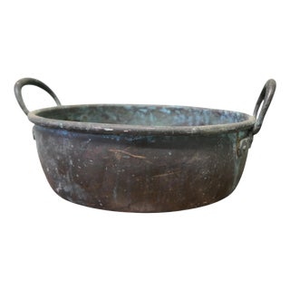 19th Century Copper Preserving Pan For Sale