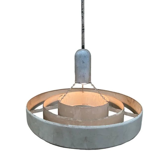 Metal Mid-Century "Saturn" Ceiling Steel 19" Pendant by Kurt Versen, 18 Available For Sale - Image 7 of 9