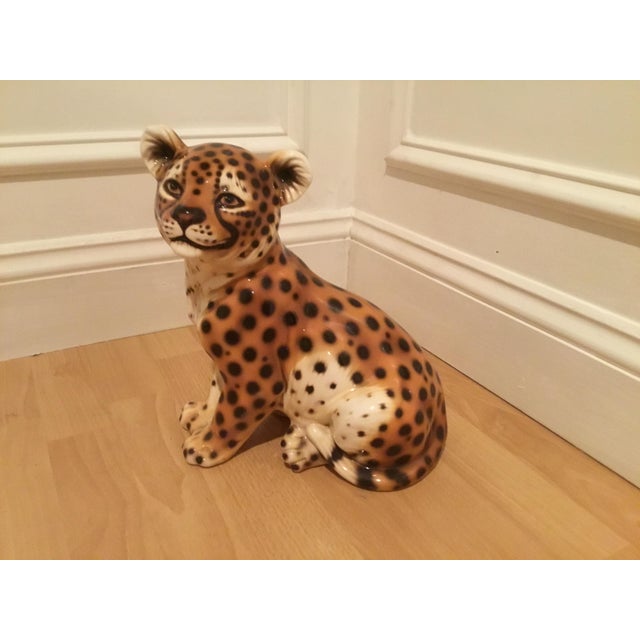 Rare Vintage Italian Ceramic Cheetah Family – Complete Set of Three – Mid-Century Modern / Hollywood Regency – Made in Italy For Sale - Image 10 of 10