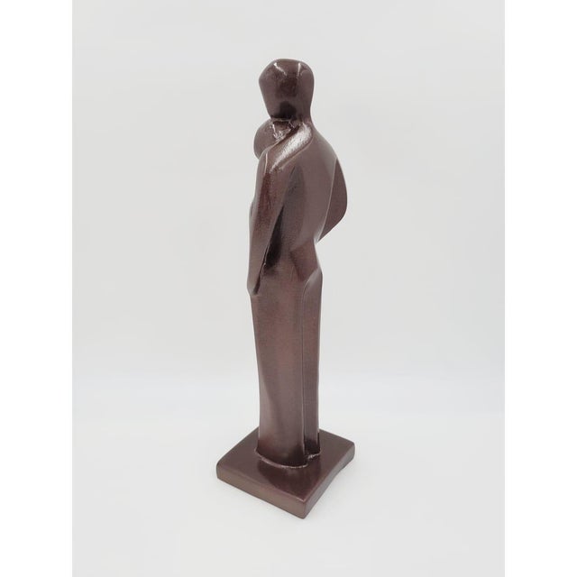 Bronze Restored Harris Marcus Endeavors “Family” Modernist Sculpture Signed 1990 17.5" For Sale - Image 8 of 11