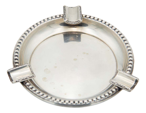 Circular Silver Ashtray