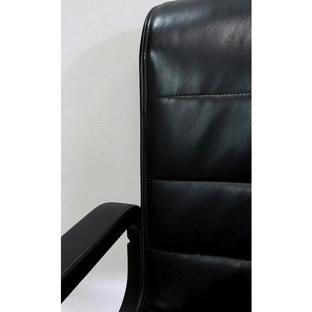 Metal Set of Leather Office Chairs attributed to Richard Sapper for Knoll Inc. / Knoll International, 1979 For Sale - Image 7 of 18