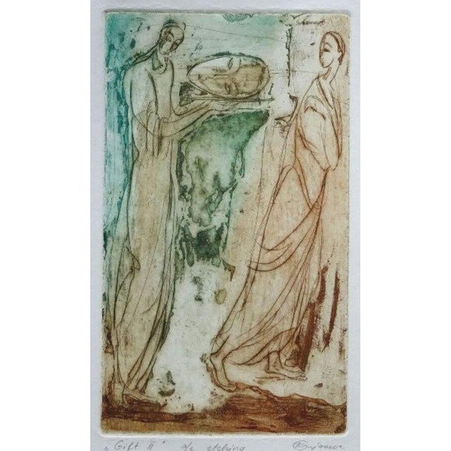 Jekaterina Gryazeva, Gift II, 1992, Etching, in Good conditions. Designed 1990 to 1999 This piece has an attribution mark,...