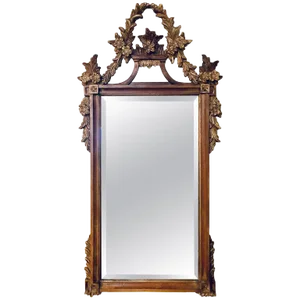 A Gilt Gold Italian Acanthus Leaf Carved Wall or Console Mirror