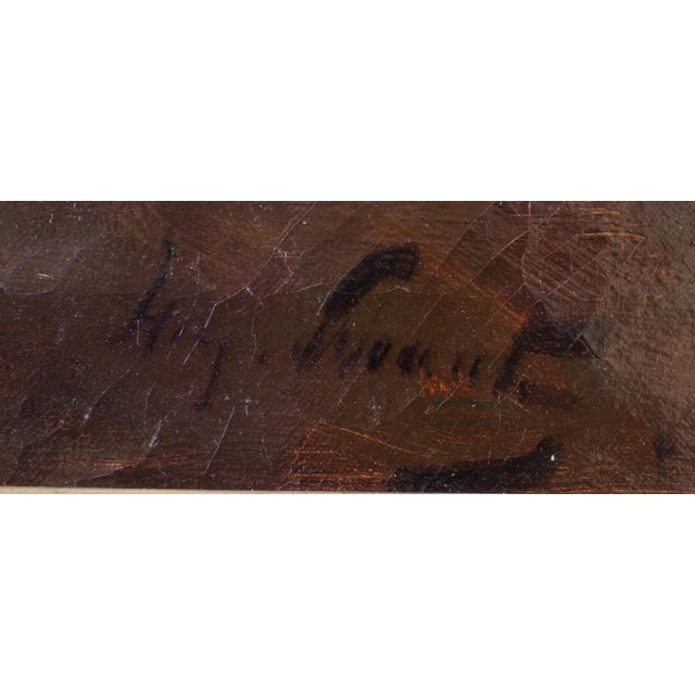 Henry Schouten, Shepherd with a Flock of Sheep, Oil on Canvas, Framed For Sale - Image 6 of 9