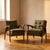 Brown Vintage Lounge Chairs with Wooden Frames and Green Upholstery, 1950s, Set of 2 For Sale - Image 8 of 9