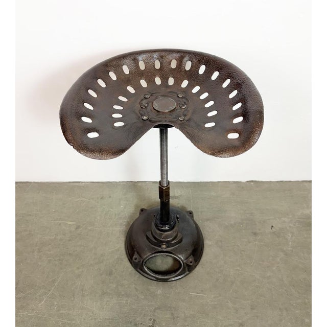Mid-Century Modern Vintage Industrial Swivel Chair, 1950s For Sale - Image 3 of 18