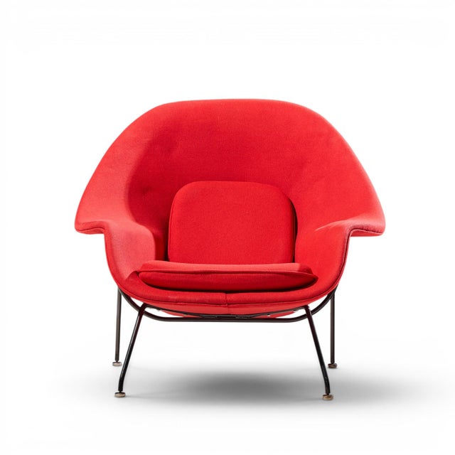 Eero Saarinen for Knoll Mid Century Womb Chair This chair measures: 39 wide x 33 deep x 36 high, with a seat height of...