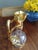 Gold Antique Art Nouveau Belle Epoque Jug in Gilt Metal Ormolu and Hand-Engraved Glass, 1900s For Sale - Image 8 of 18