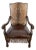 Leather and Deer Hide Baroque Style Armchair For Sale
