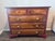 1970s One-of-a-Kind Restored Vintage Floral Dresser in Deep Red & Stained Wood For Sale - Image 5 of 7