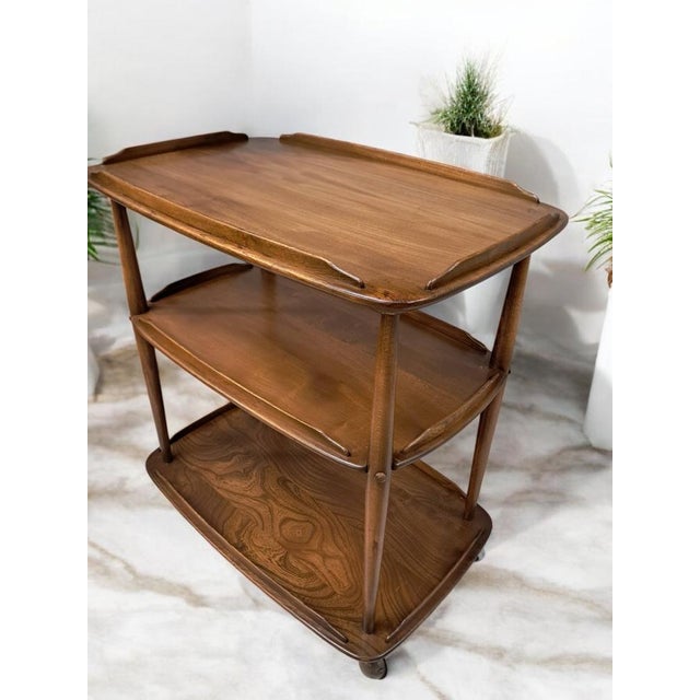 Mid-Century Modern Drinks Trolley with Glass Tops by Lucian Ercolani for Ercol, 1960s For Sale - Image 11 of 16