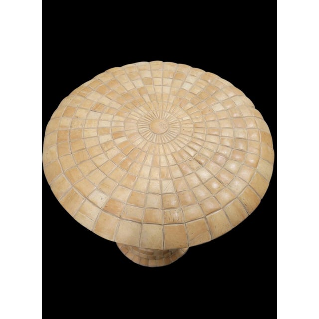 Vintage Maitland Smith Tesselated Tile Encrusted Round Side Occasional Table For Sale - Image 12 of 12