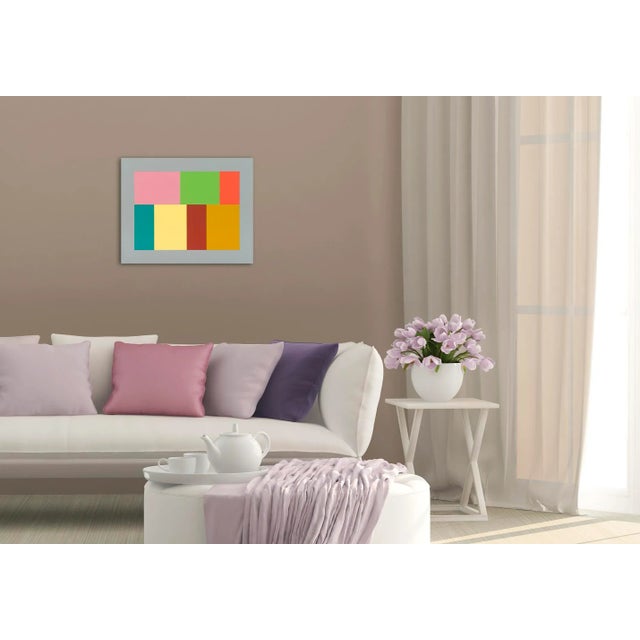 Acrylic/gouache on wood Edition: Unique, Unframed. Test Pattern series sets up a generic template as a poetic prompt to...