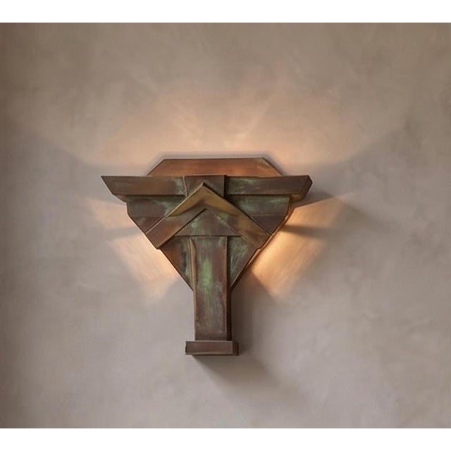 Deco Italian Wall Lamps in Bronze from Banci, 1970s, Set of 2 For Sale - Image 3 of 14