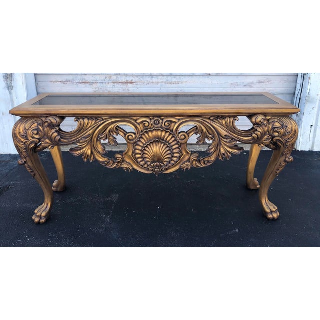 Maitland Smith Claw Foot Marble Top Console Table For Sale - Image 13 of 13