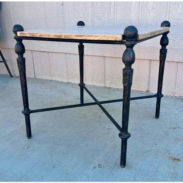 Classical Roman Michael Taylor Designs Montecito Outdoor Side Table, Attributed For Sale - Image 3 of 5