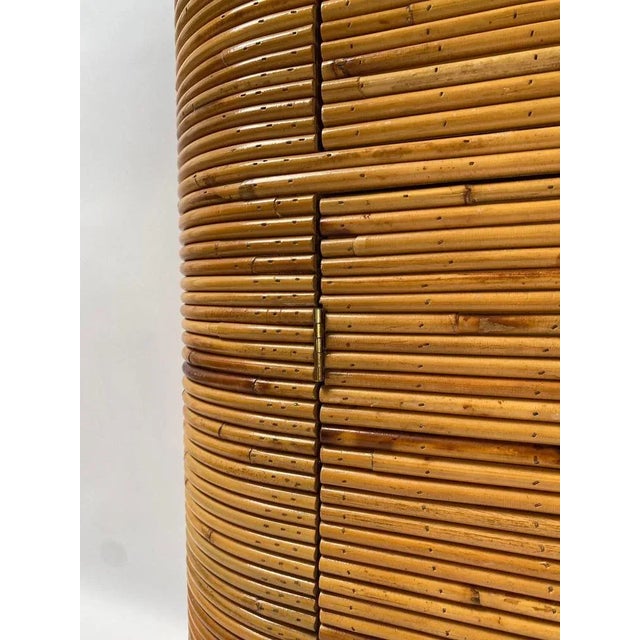 Wood Rattan Dresser with Mirror from Vivai Del Sud, 1970 For Sale - Image 7 of 10