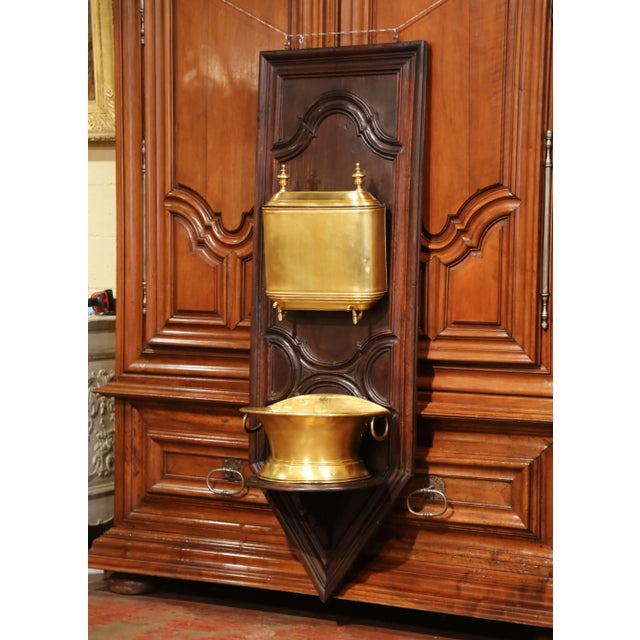 Bring authentic French provincial character into a kitchen, powder room, or garden room with this striking antique wall-...