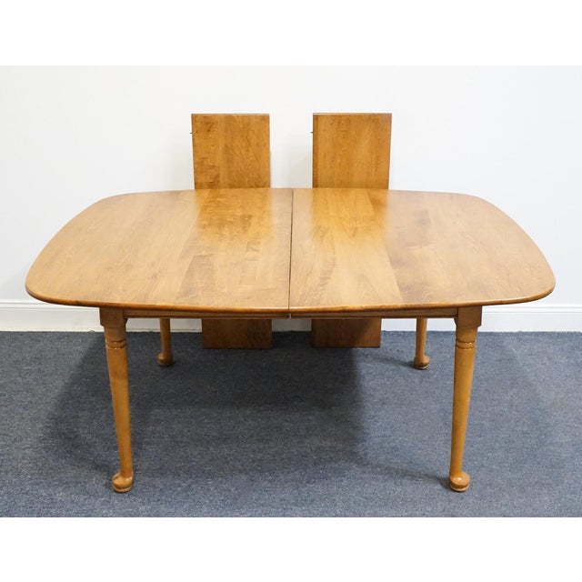 Conant Ball Solid Hard Rock Maple Colonial Early American 85" Dining Table 2025-1431 For Sale - Image 9 of 13