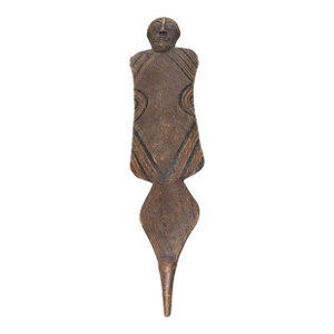 Huge Vintage African Songye Kifwebe Wooden Shield W/Mask 66" H